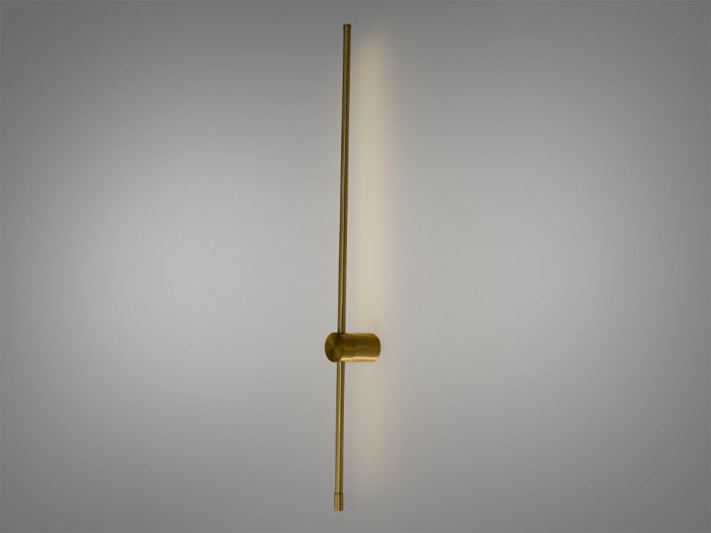 Настінний світлодіодний світильник - бра 2042/1000 brass латунь з вимикачем на корпусі