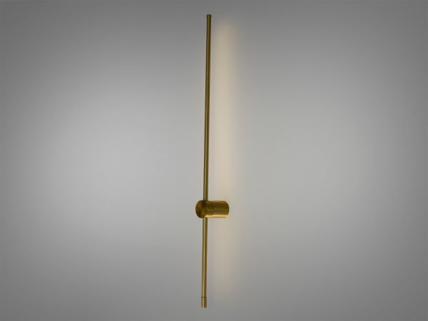 Настінний світлодіодний світильник - бра 2042/1000 brass латунь з вимикачем на корпусі