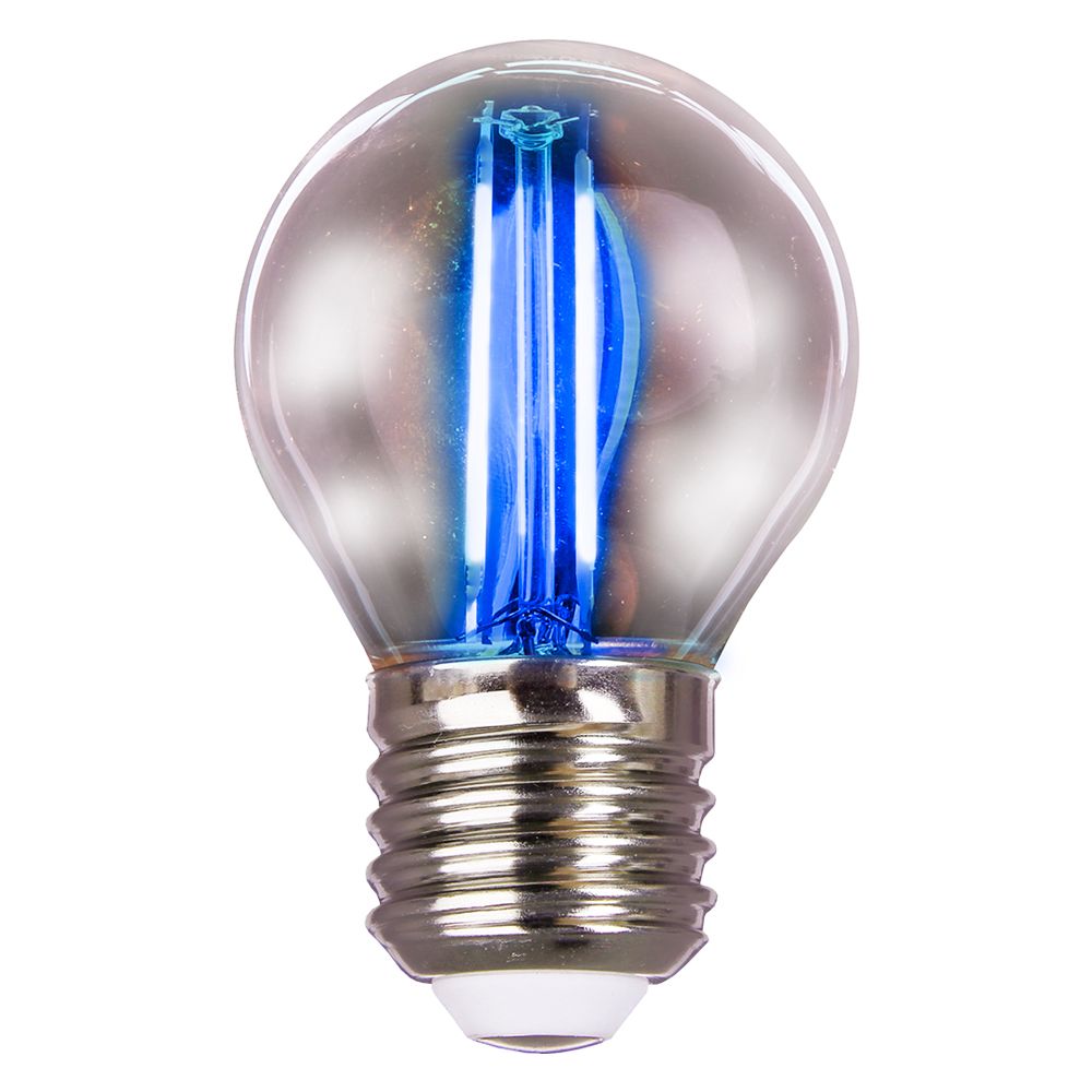 Led лампа FILAMENT  G45  2W, цоколь E27, синій