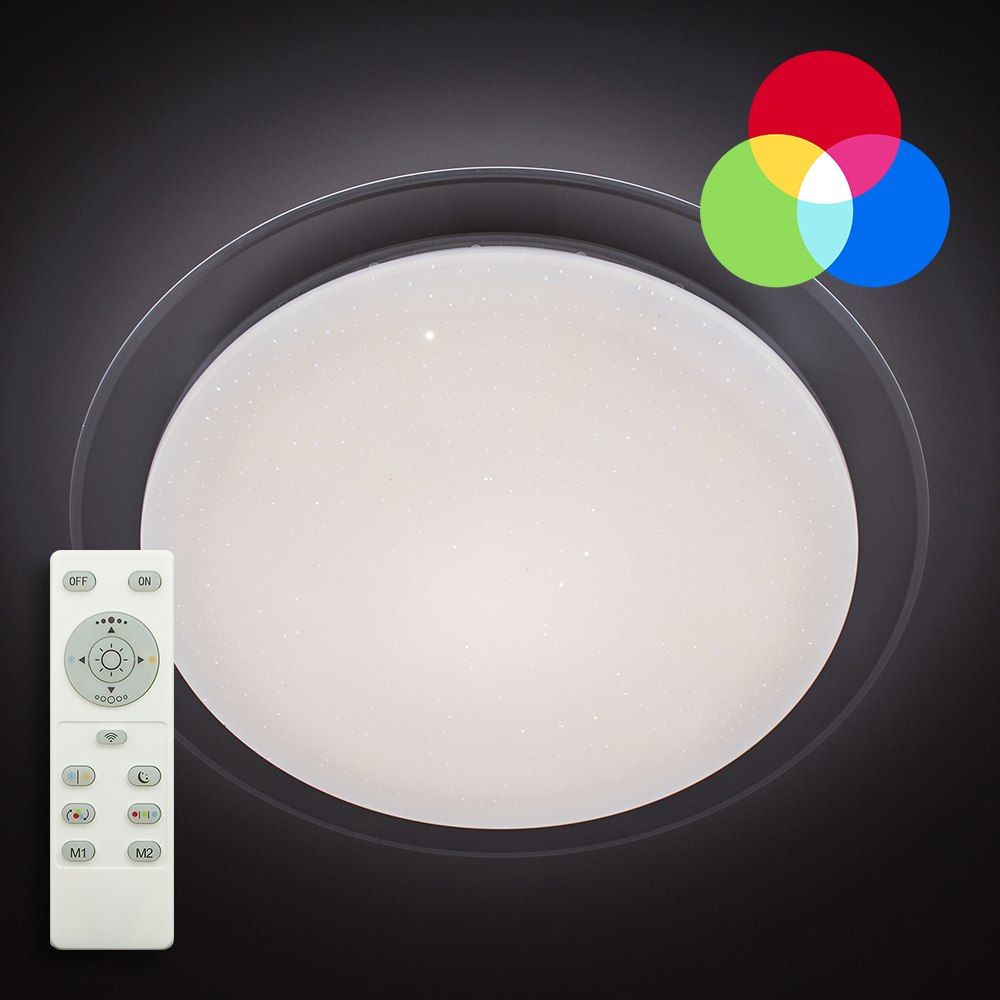 RGB смарт світильник з пультом SATURN 60W Ø 42 см