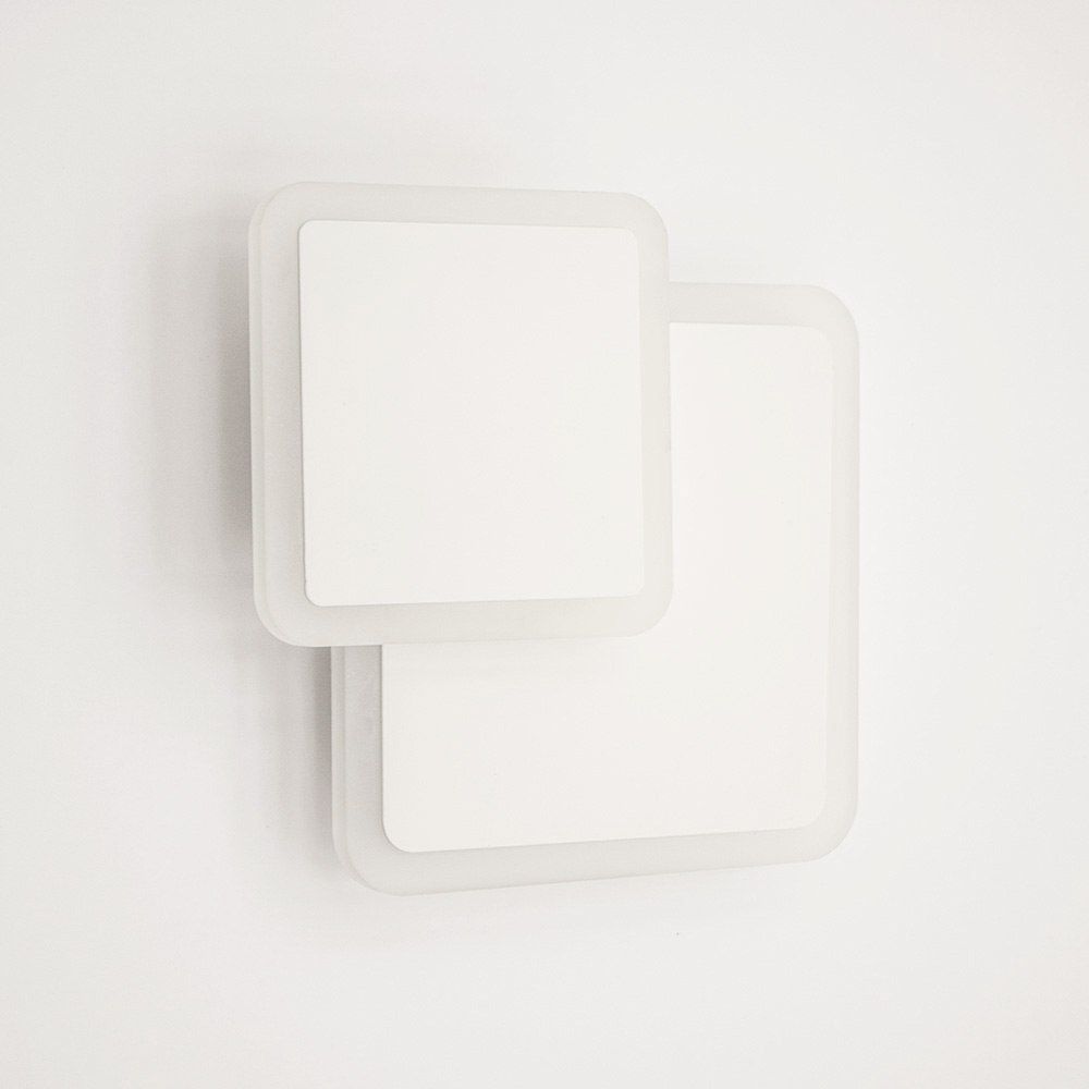 Світильник світлодіодний настінний, бра GEOMETRIA SQUARE 12W WHITE