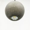 Підвісний бетонний світильник у вигляді кулі MOON CONCRETE із лампою вниз