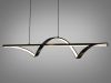 Дизайнерська лінійна світлодіодна люстра підвіс над столом, 44W, чорна 2362-100BK