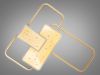 Стельова світлодіодна люстра з пультом, 105Вт, золота