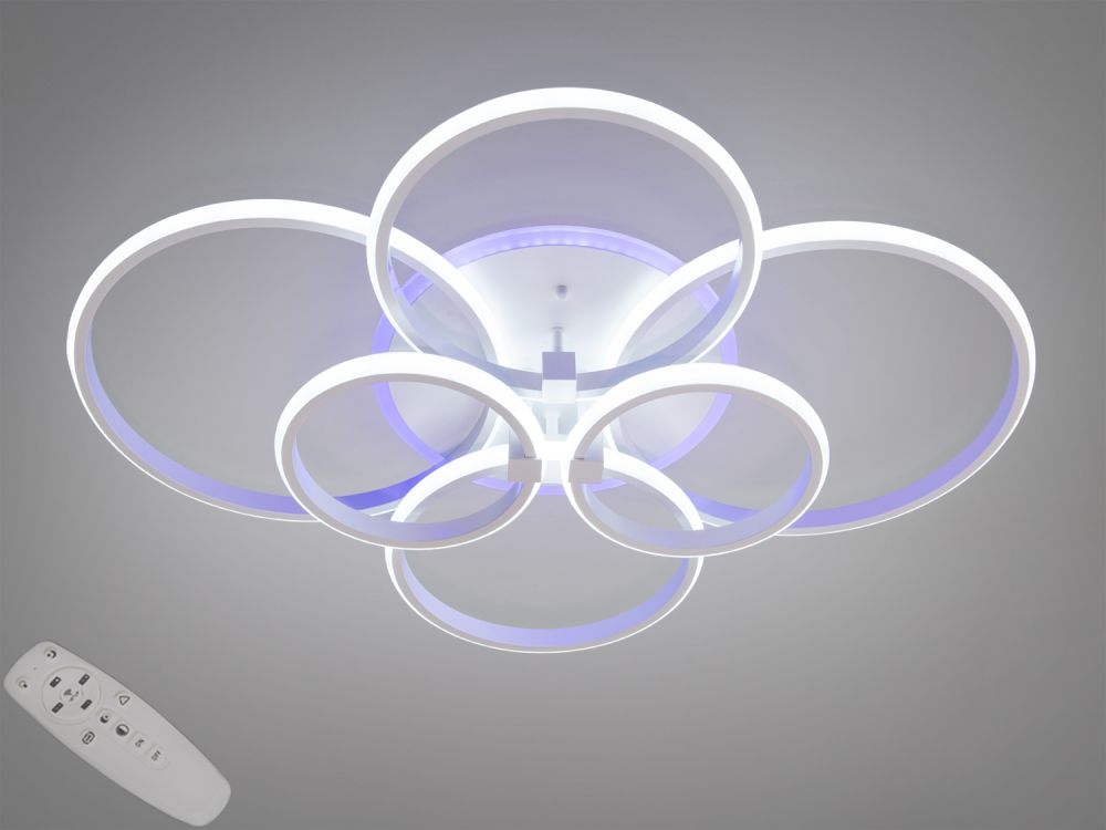 Світлодіодна біла люстра круги Ø 75*60 см 2526/6WH 135 W