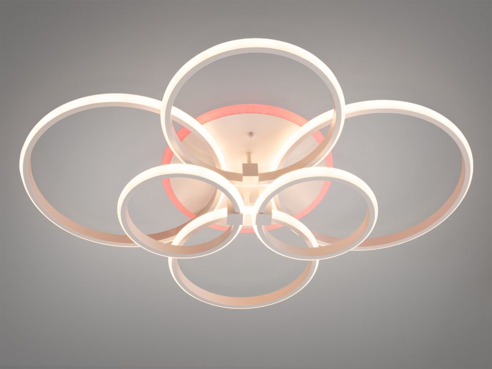 Світлодіодна біла люстра круги Ø 75*60 см 2526/6WH 135 W