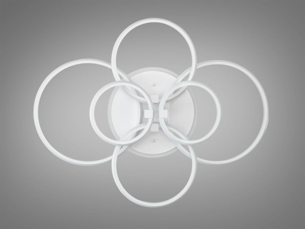 Світлодіодна біла люстра круги Ø 75*60 см 2526/6WH 135 W