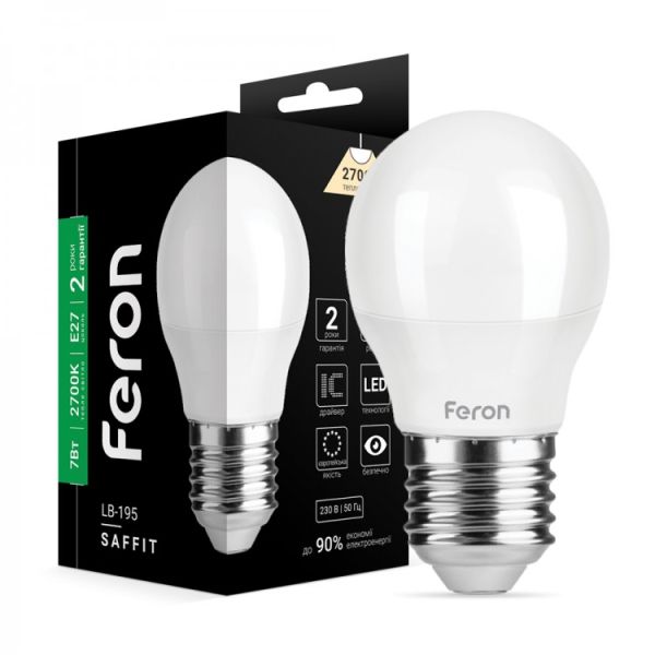 LED лампа матова біла LB-195 7Вт E27 4000K