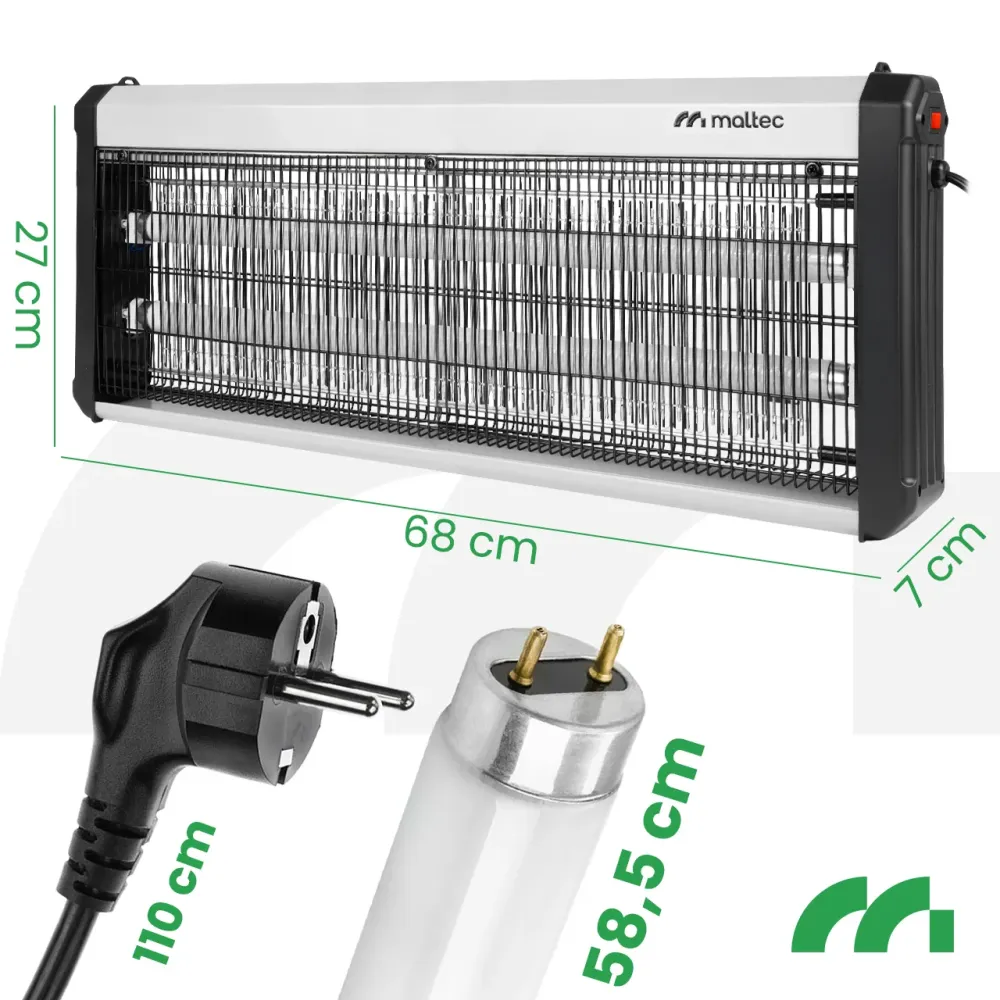 Знищувач комах - мухоловка до 150 м2 Maltec 40W Польща