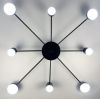 Стельовий LED світильник чорного кольору на 8 джерел освітлення