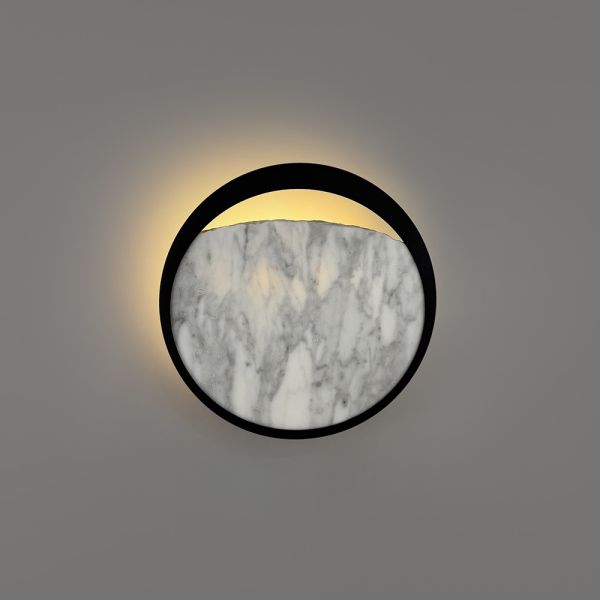 Сучасна модель чорного бра Eclipse wall з мармуровим камінням WA221-240 BK