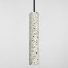 Підвісний білий бетонний світильник TERRAZZO CYLINDER LONG