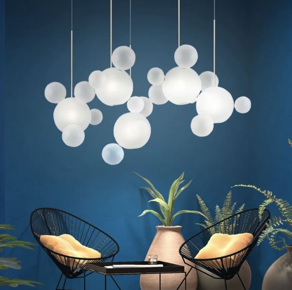 Підвіси Bubble з матовим плафоном 47 см AA 397-300+4 AB+WT