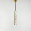 Підвісний білий бетонний світильник TERRAZZO CYLINDER LONG