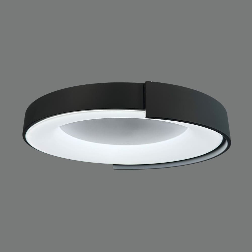 Стельовий LED-світильник у сірому корпусі на три режими Ø62х12 см 1906C-620 Grey