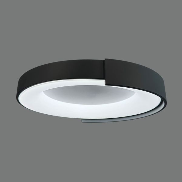 Стельовий LED-світильник у сірому корпусі на три режими Ø62х12 см 1906C-620 Grey