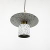 Підвісний білий бетонний світильник TERRAZZO CYLINDER 30 см