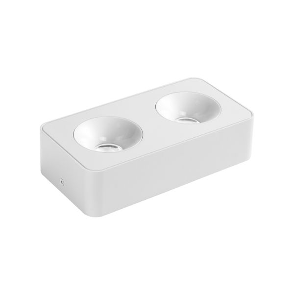 LED світильник ДББ SIDNEY-2L білий прямокутник 20W 4000K денний білий
