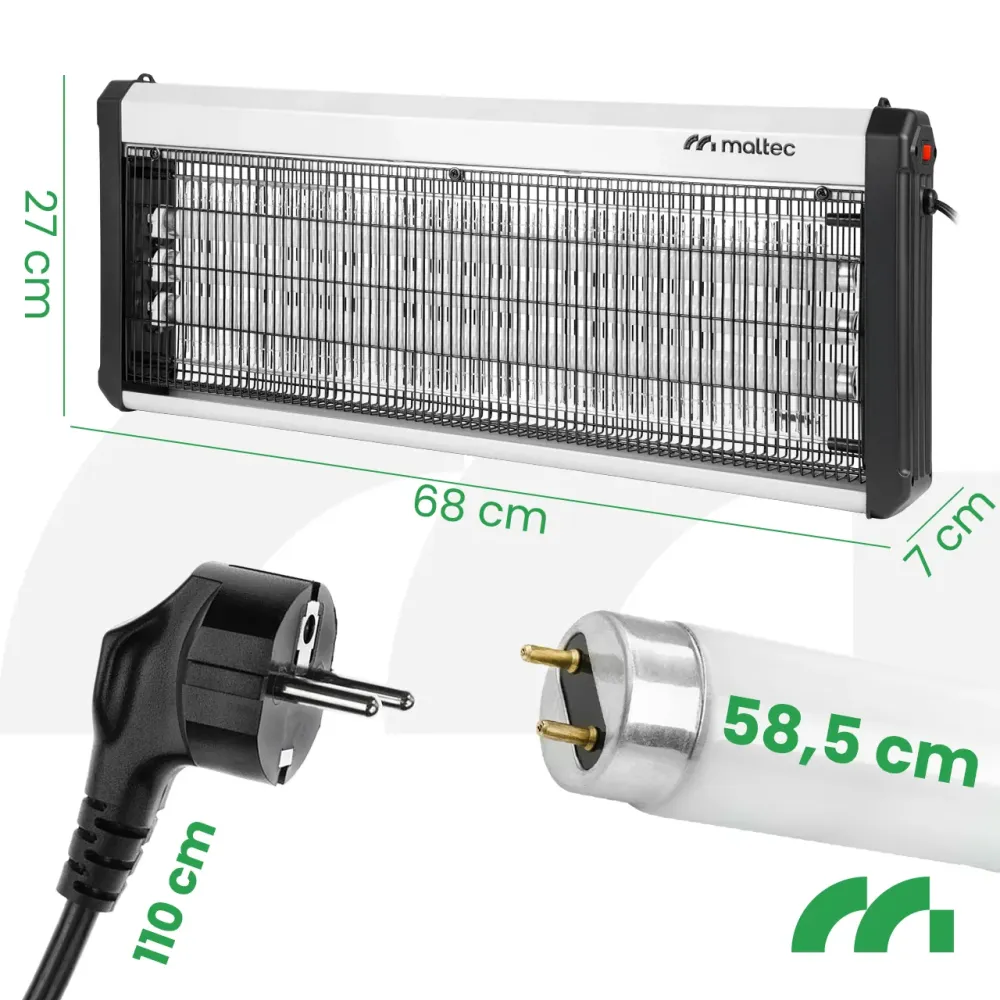 Знищувач комах - мухоловка до 200 м2 Maltec 60W Польща