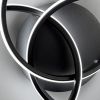 Сучасний LED-світильник у чорному корпусі із трьох кілець  50 см