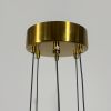 Люстра дизайнерська латунна LEDA на 6 дуг з неоном A99-2000*2000-6 AB