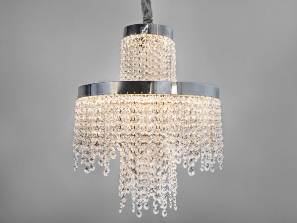 Люстра LED Diasha 376-400CH Хром двохрівнева потужність 70 Вт 376-400CH