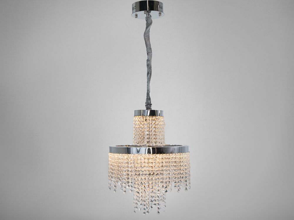 Люстра LED Diasha 376-400CH Хром двохрівнева потужність 70 Вт 376-400CH