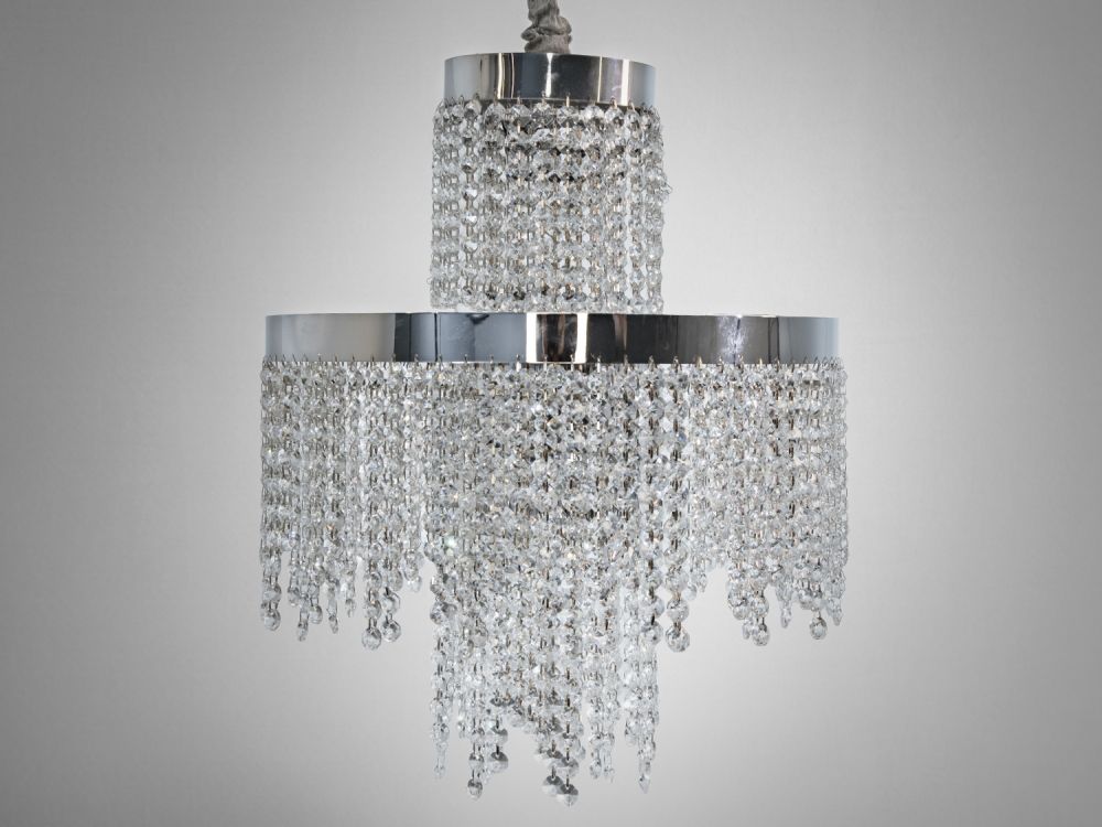 Люстра LED Diasha 376-400CH Хром двохрівнева потужність 70 Вт 376-400CH
