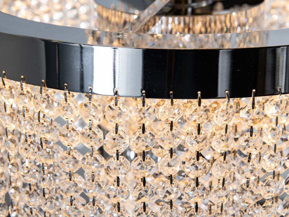 Люстра LED Diasha 376-400CH Хром двохрівнева потужність 70 Вт 376-400CH