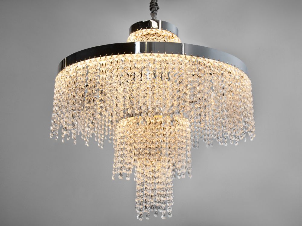 Кришталева люстра Diasha 376 хром 125Вт 376-600CH