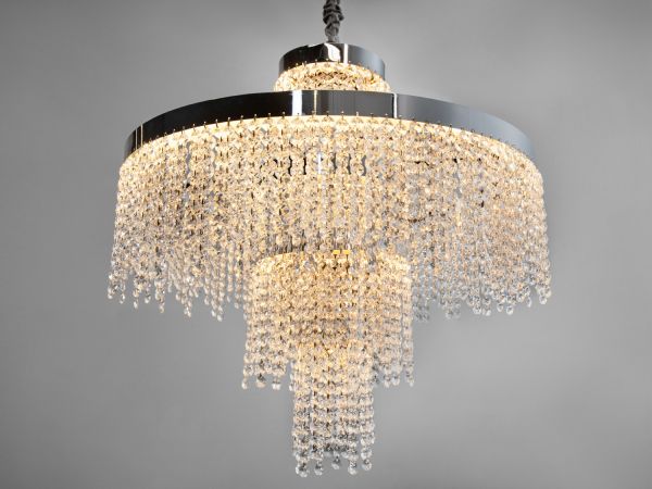Кришталева люстра Diasha 376 хром 125Вт 376-600CH