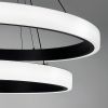 LED люстра підвісна в подвійному кільцевому чорному корпусі Ø 70+50 см MJ313-700+500 BK