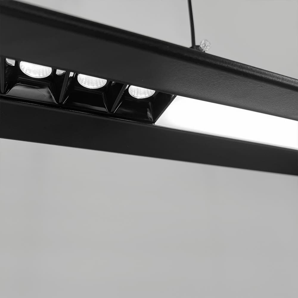Лінійний LED світильник у чорному корпусі 120 см