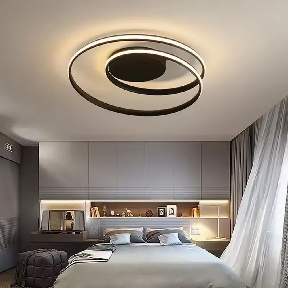 Сучасний LED-світильник у чорному корпусі  50 см