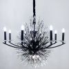 Кришталева чорна люстра Lily Buds на 8 ріжків-підсвічників MD 8058-8 Black
