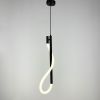 Чорний підвіс з гнучкою LED стрічкою у корпусі 60 см
