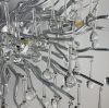 Настінний світильник в природніх мотивах в корпусі хром