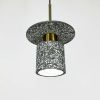 Підвісний сірий бетонний світильник TERRAZZO CYLINDER MJ 162-200 BK