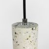 Підвісний білий бетонний світильник TERRAZZO CYLINDER LONG
