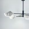 Оригінальна стельова люстра Lumina Deco у чорному каркасі