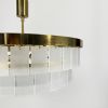 Вишукана дизайнерська LED люстра у золотому корпусі з акриловими пластинами MJ 221 AB 60 см