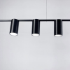 Сучасна чорна люстра на 12 плафонів-спотів MD 8021-12