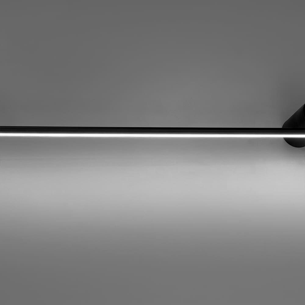 Лінійний настінний світильник-підсвітка у чорному каркасі 100 см WJ018/1000 BK