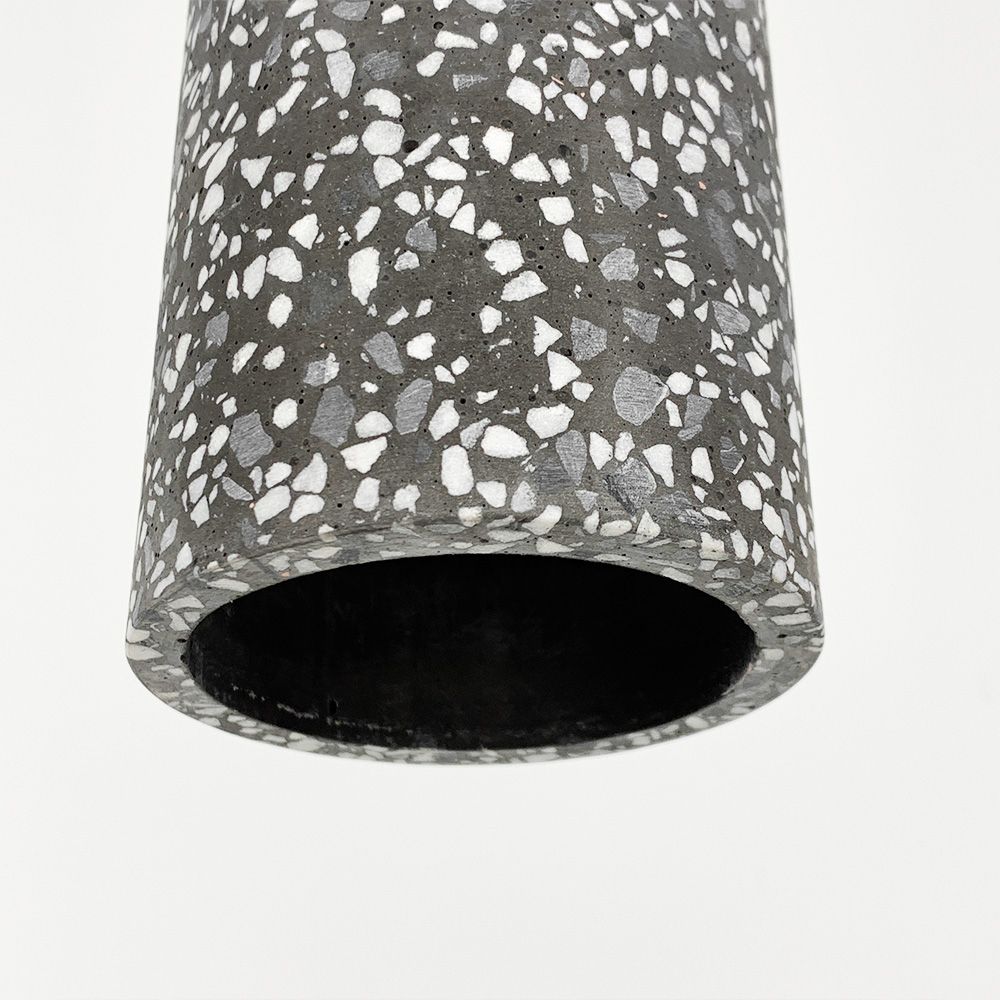 Підвісний чорний бетонний світильник TERRAZZO DOME MJ 166/1 BK