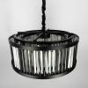 Люстра кришталева BLACK KAGE з графітовими пластинами MJ 160 BK 60 см