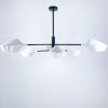 Оригінальна стельова люстра Lumina Deco у чорному каркасі