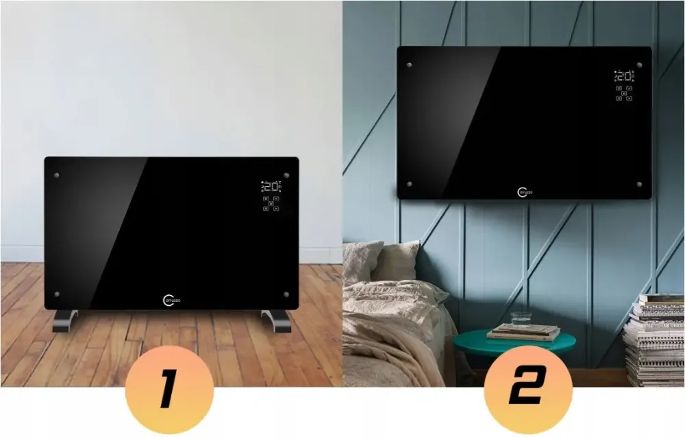 Конвекторний обігрівач 2в1 2500W Wi-Fi SMART Black