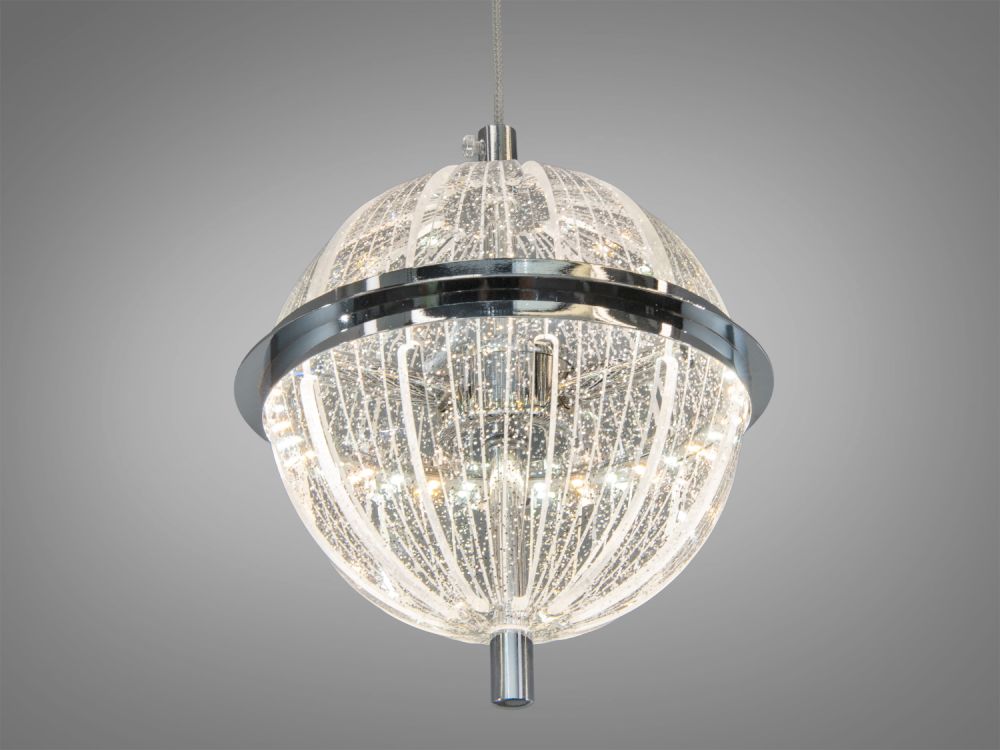 LED підвіс сферичний срібло 14 Вт кришталь 5030/1CH