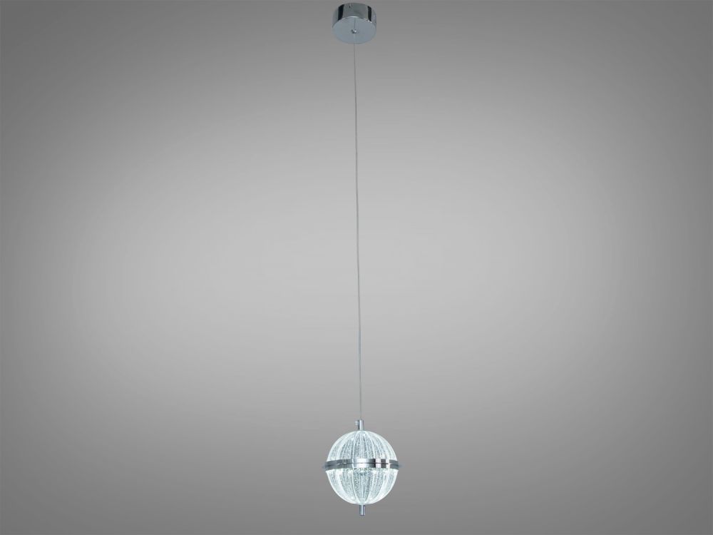 LED підвіс сферичний срібло 14 Вт кришталь 5030/1CH