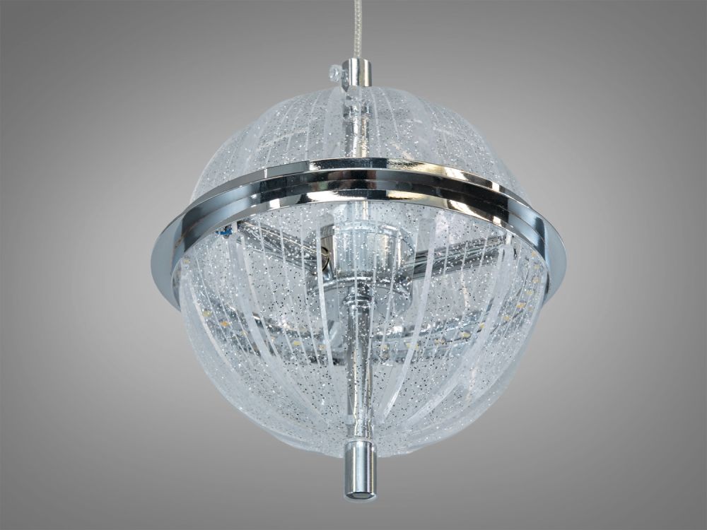 LED підвіс сферичний срібло 14 Вт кришталь 5030/1CH